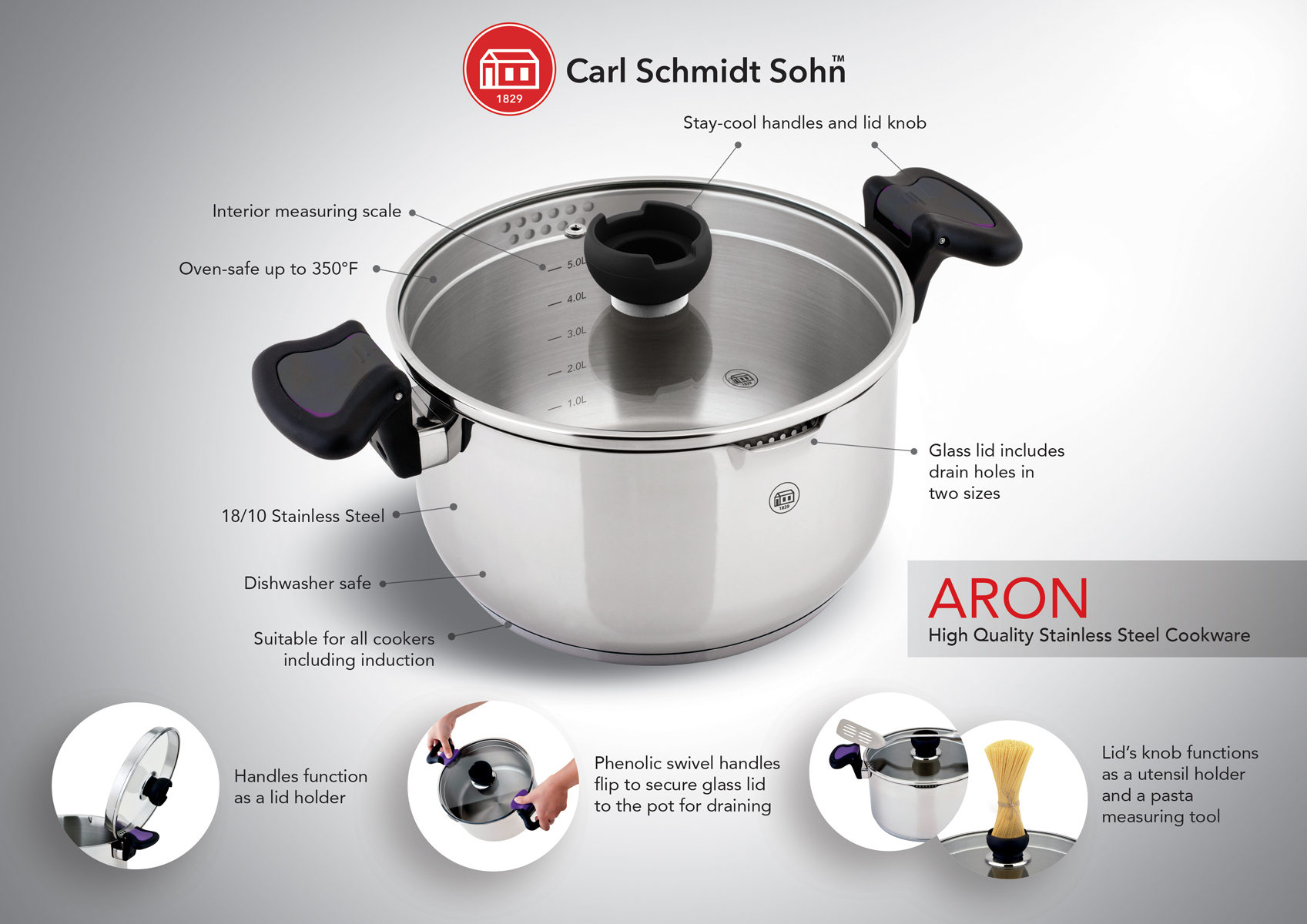aron pasta pot, all-in-one