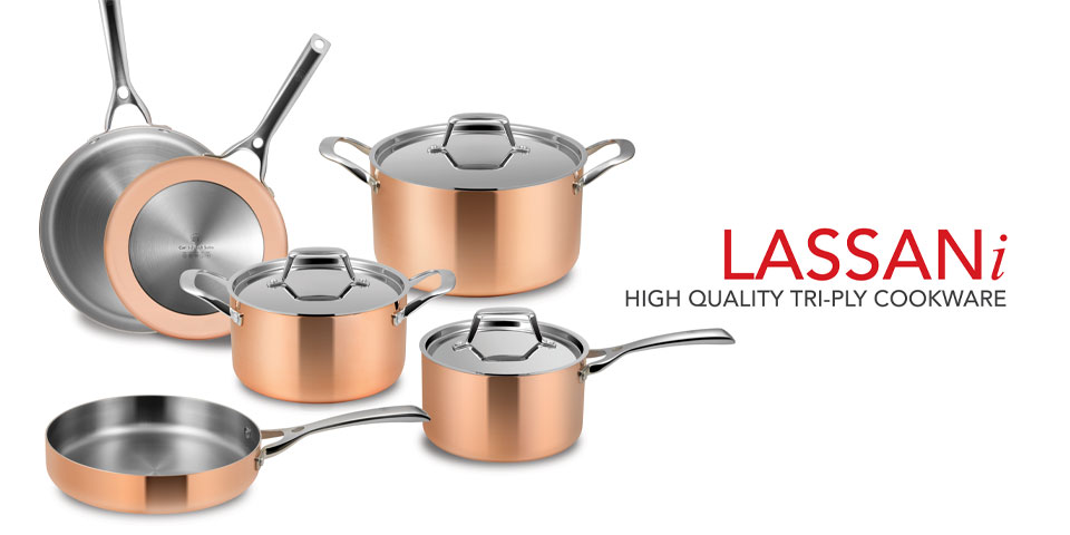 lassani tri-ply copper cookware