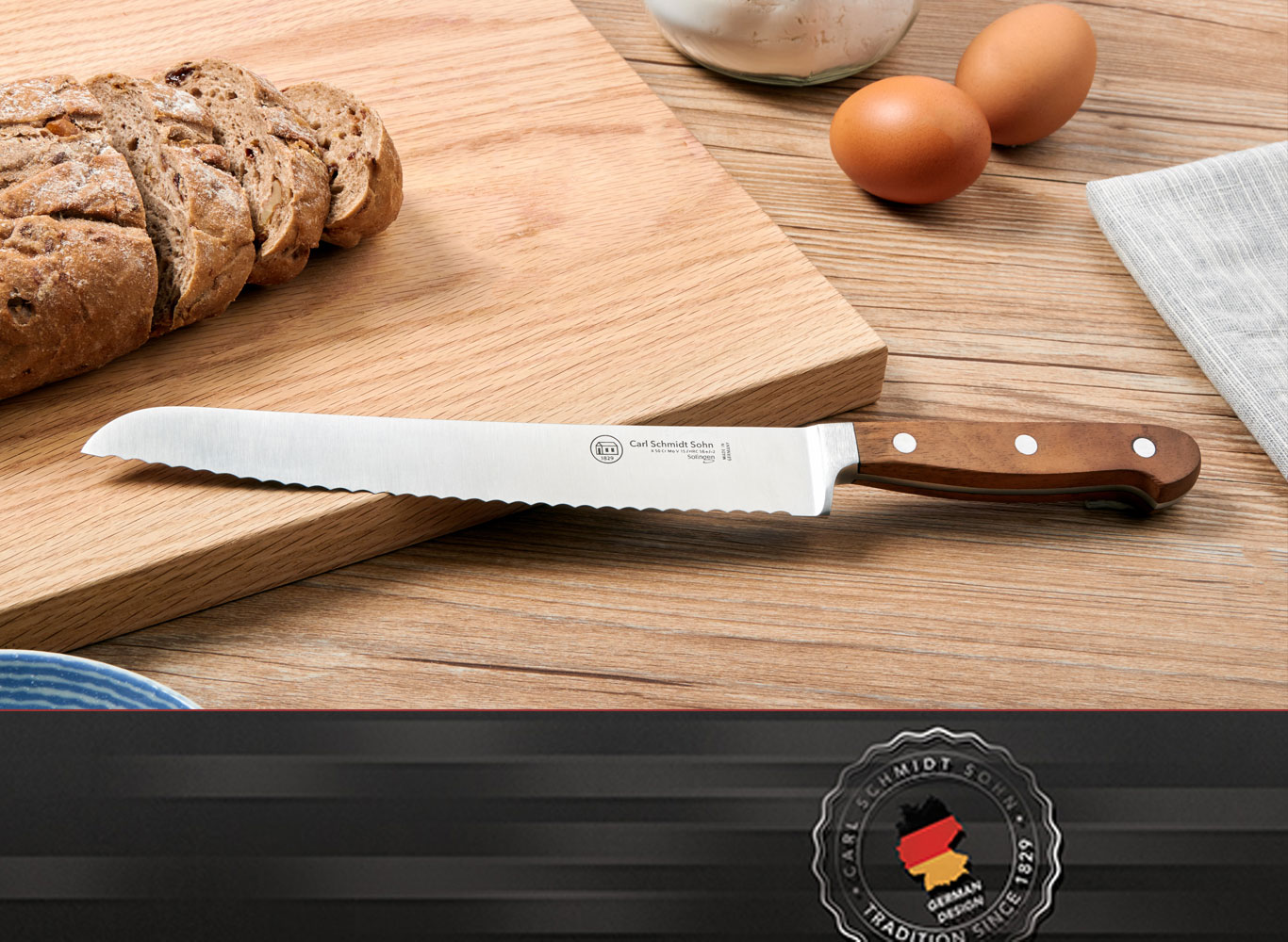 tessin bread knife, made in germany
